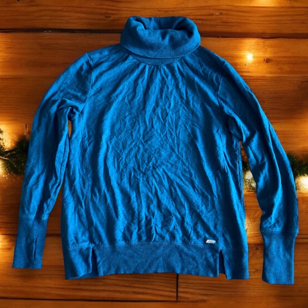 Blue Turtleneck Sweater